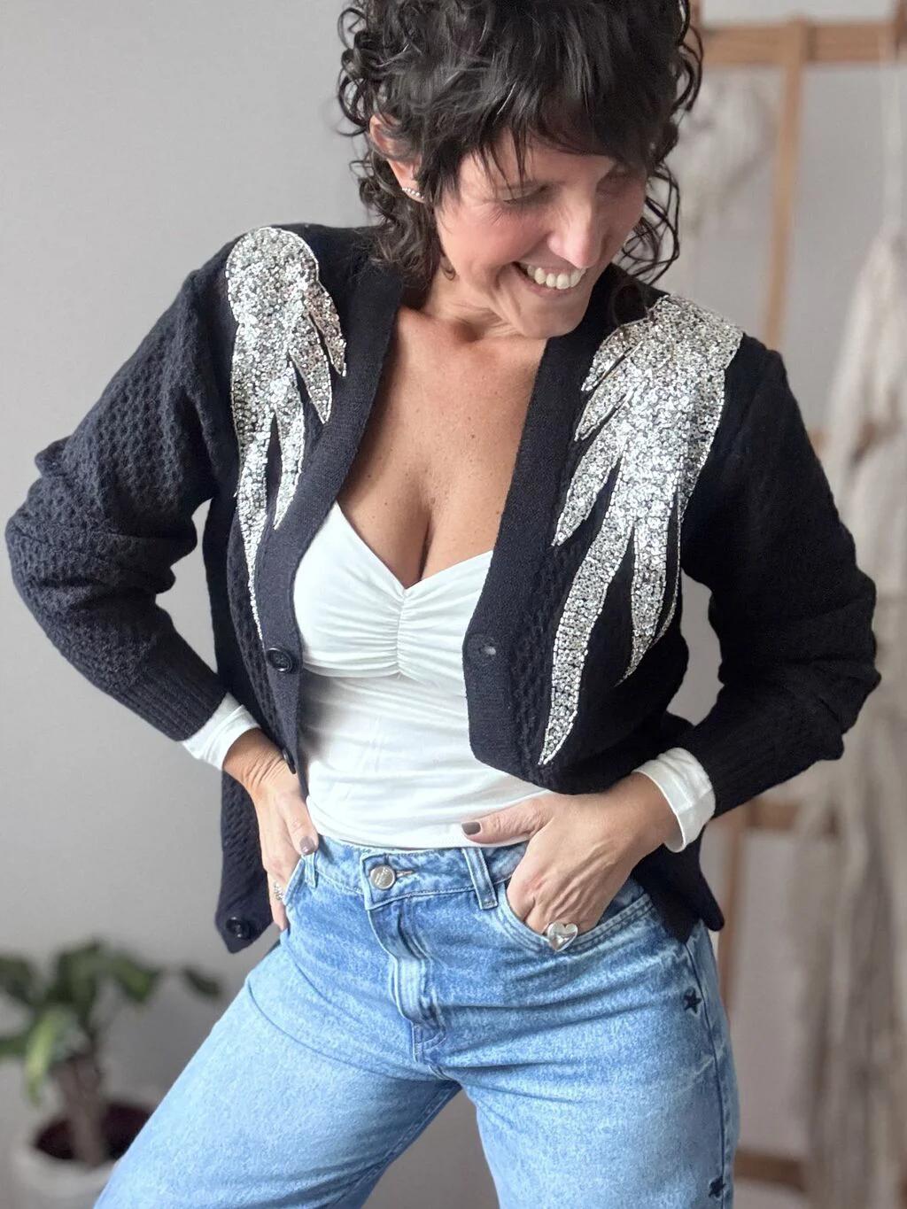 Cardigan Brillo importado